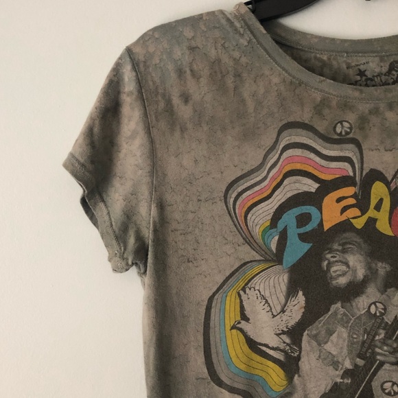 🛍️VINTAGE 90’s BOB MARLEY Peace & Love Tee - Picture 4 of 7